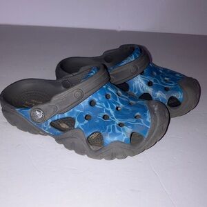 CROCS‎ Kids Blue and Gray Sandals Size 11